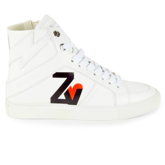Zadig & Voltaire Logo High Top Zip Sneakers - Size 39 -...